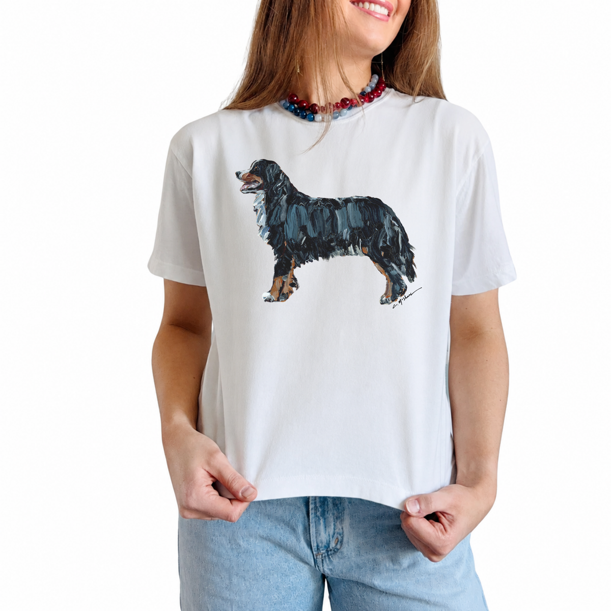 "Bernese Mountain Dog" Dog Comfort Color Art-T-shirt