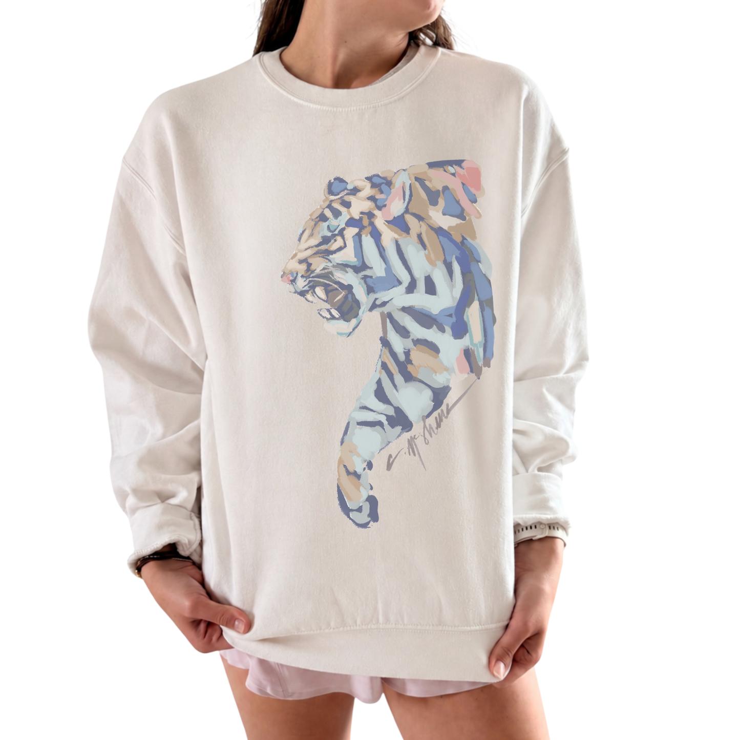 "Tiger Neutral Roar" Art Sweatshirt