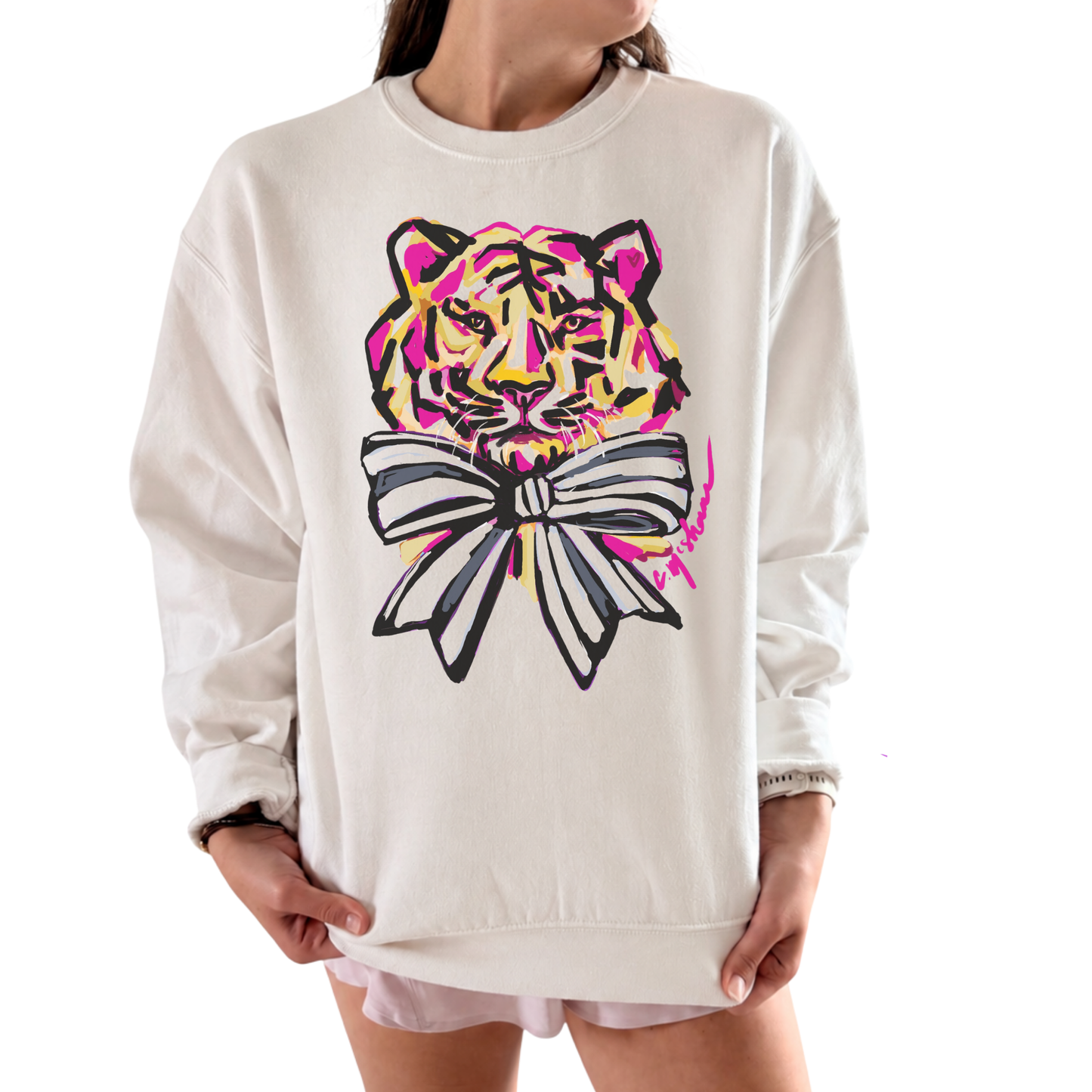 "Tiger Gold Love" Art Sweatshirt