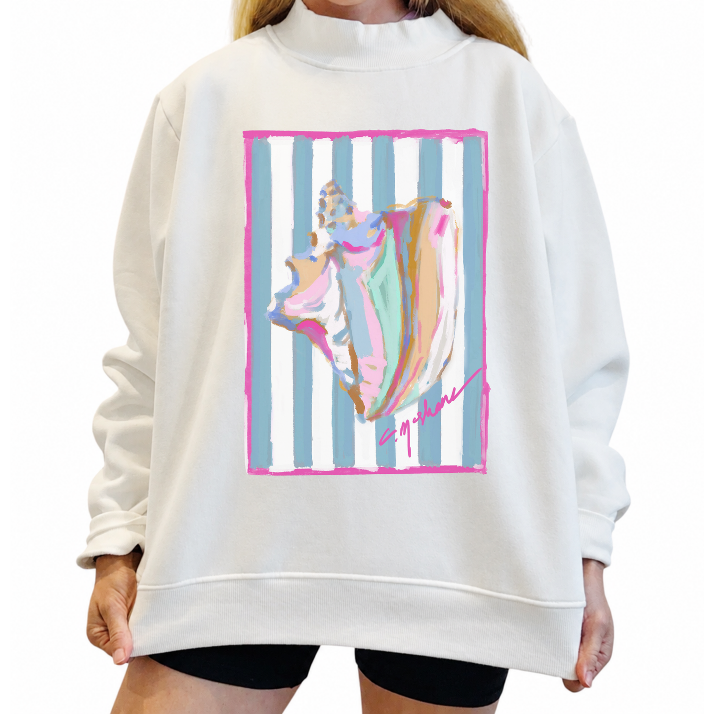 "Tide & Treasure" Mock Neck (One Size)