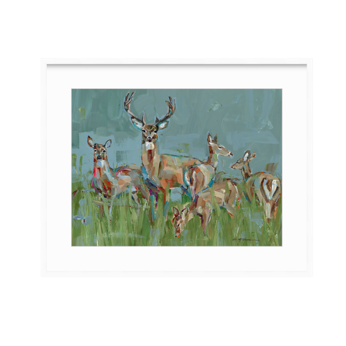The Gathering Deer Fine Art Print