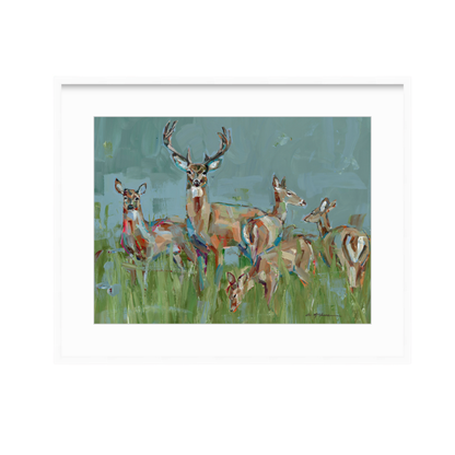 The Gathering Deer Fine Art Print