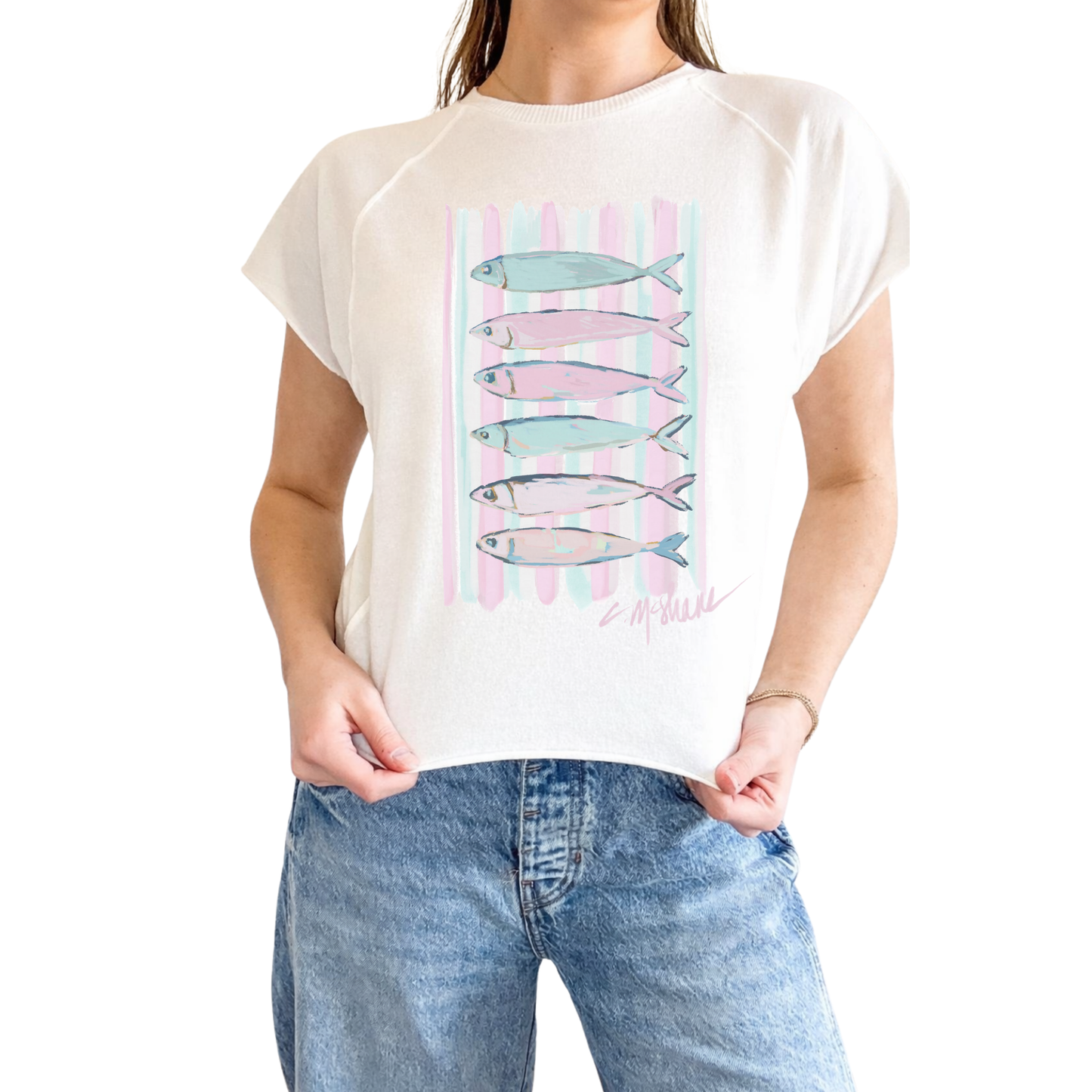"La Sardine" Edgy-Short Sleeve Shirt