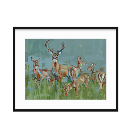 The Gathering Deer Fine Art Print