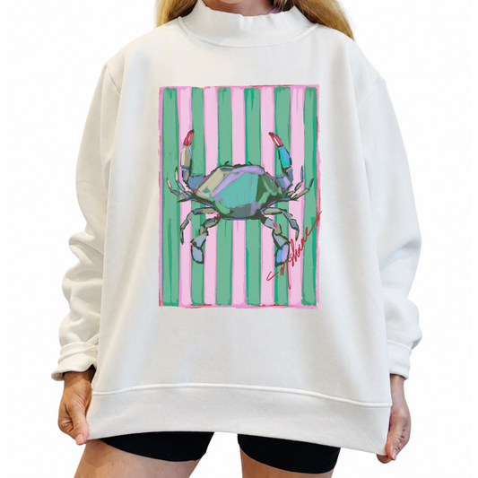 "Happy As a Crab" Mock Neck (One Size)