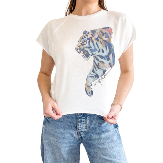 "Tiger Neutral Roar" Edgy-Short Sleeve Shirt