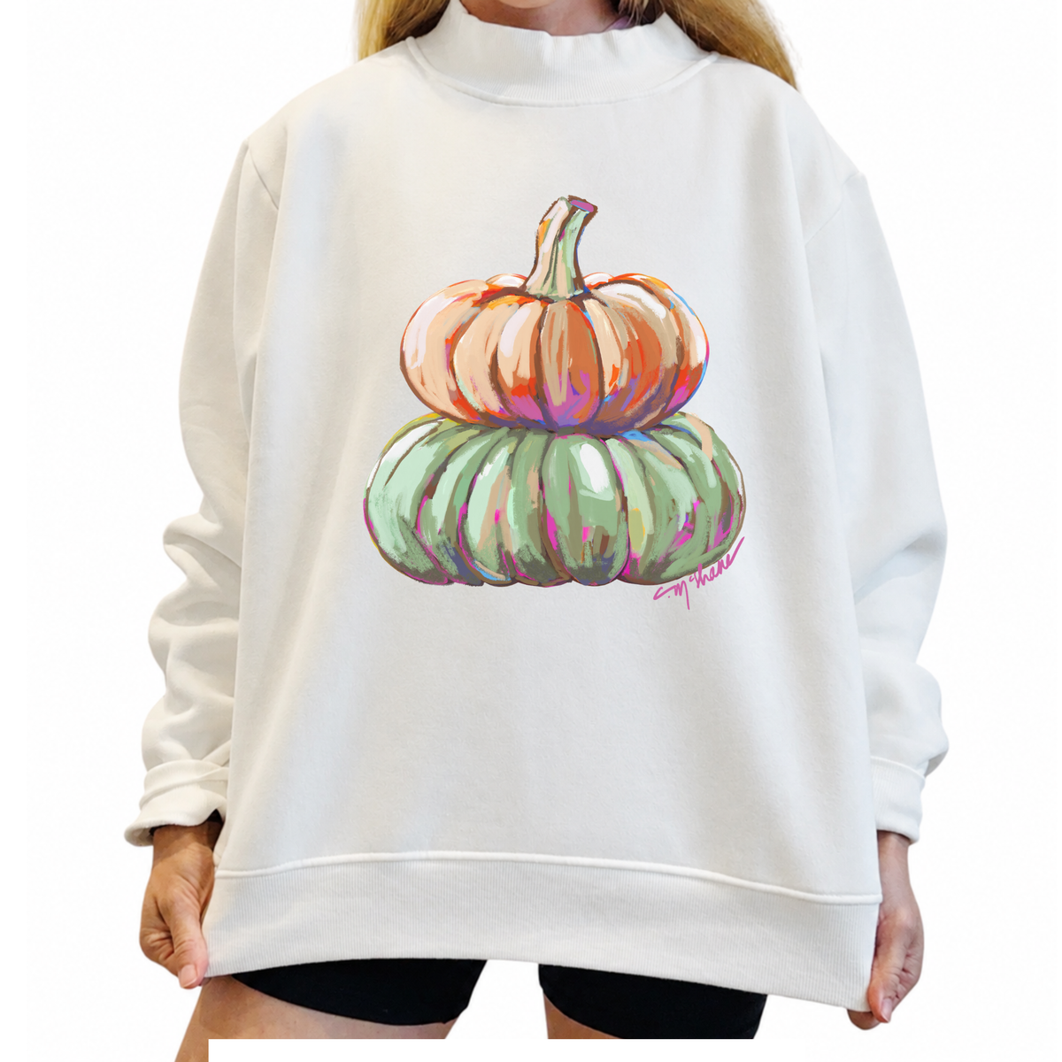 "Pumpkins" Mock Neck (One Size)