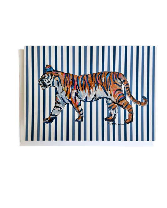 "Tiger Blues Standing" framable card