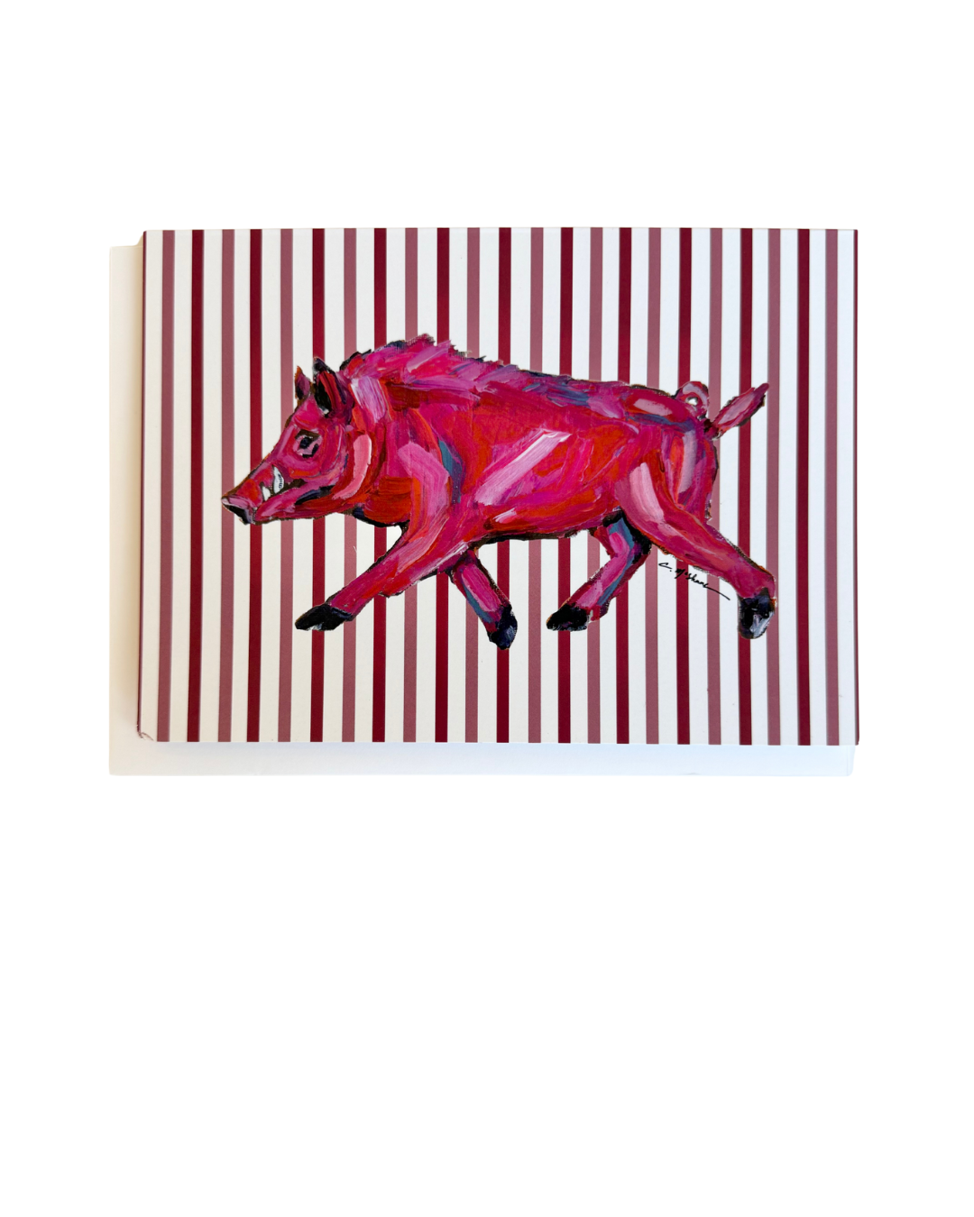 "Pinky Pig" framable card