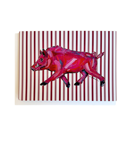 "Pinky Pig" framable card