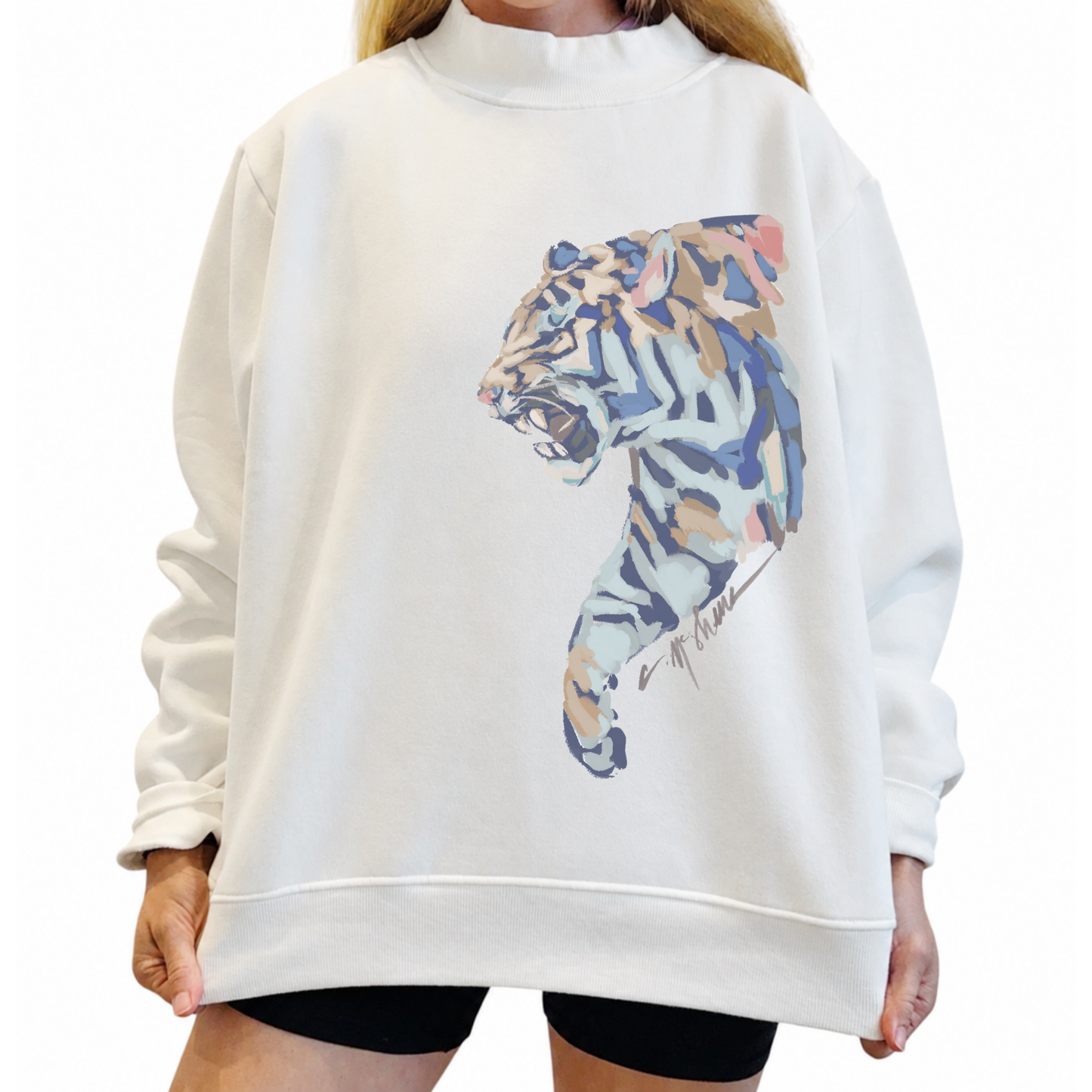 "Tiger Neutral Roar" Mock Neck (One Size)