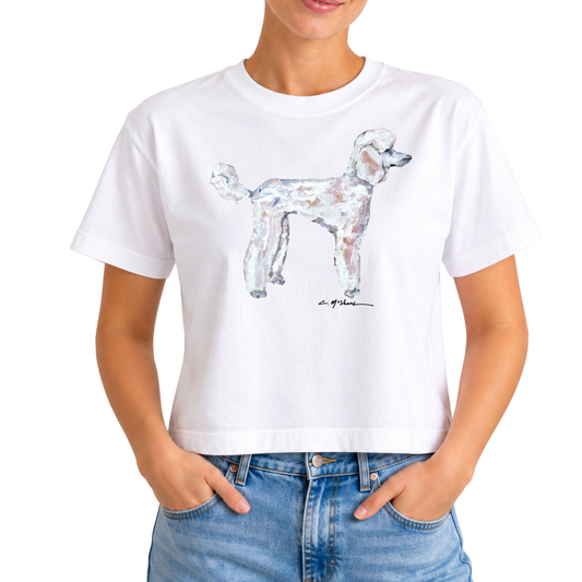 "White Poodle" Dog Comfort Color Art-T-shirt