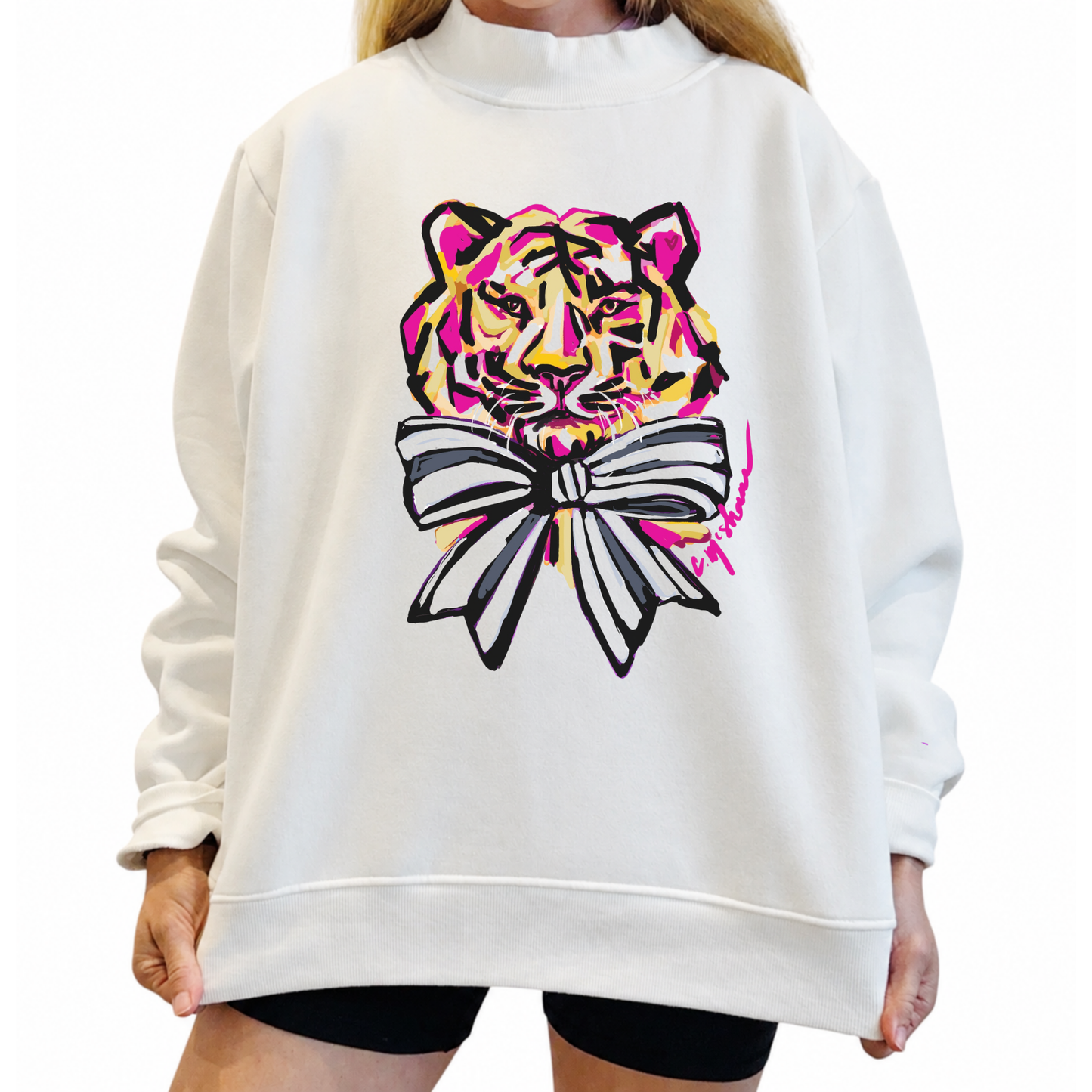 "Tiger Gold Love" Mock Neck (One Size)