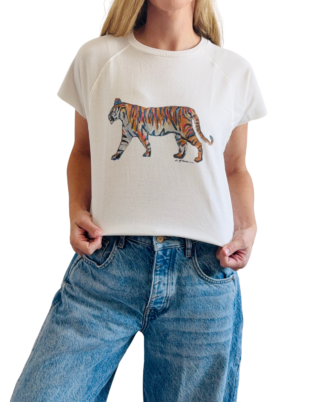 "Tiger Blues Standing" Edgy Shirt
