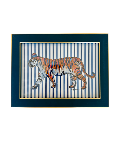"Tiger Blues Standing" framable card