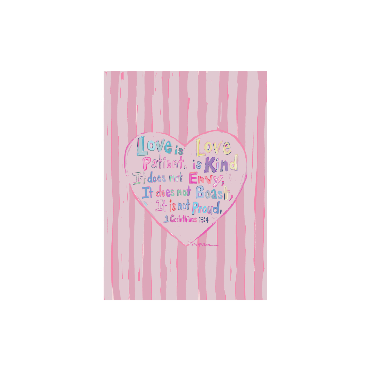 "Love Heart" framable card