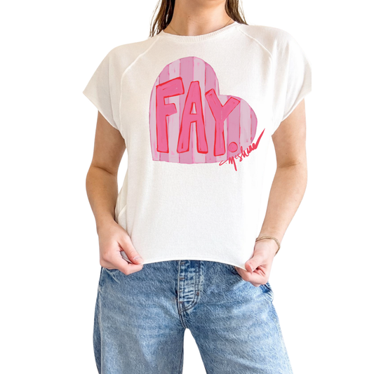 "FAY Love" Edgy-Short Sleeve Shirt