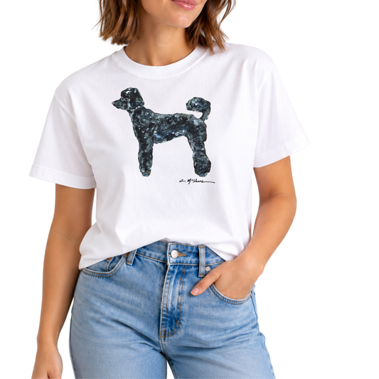 "Black Poodle" Dog Comfort Color Art-T-shirt