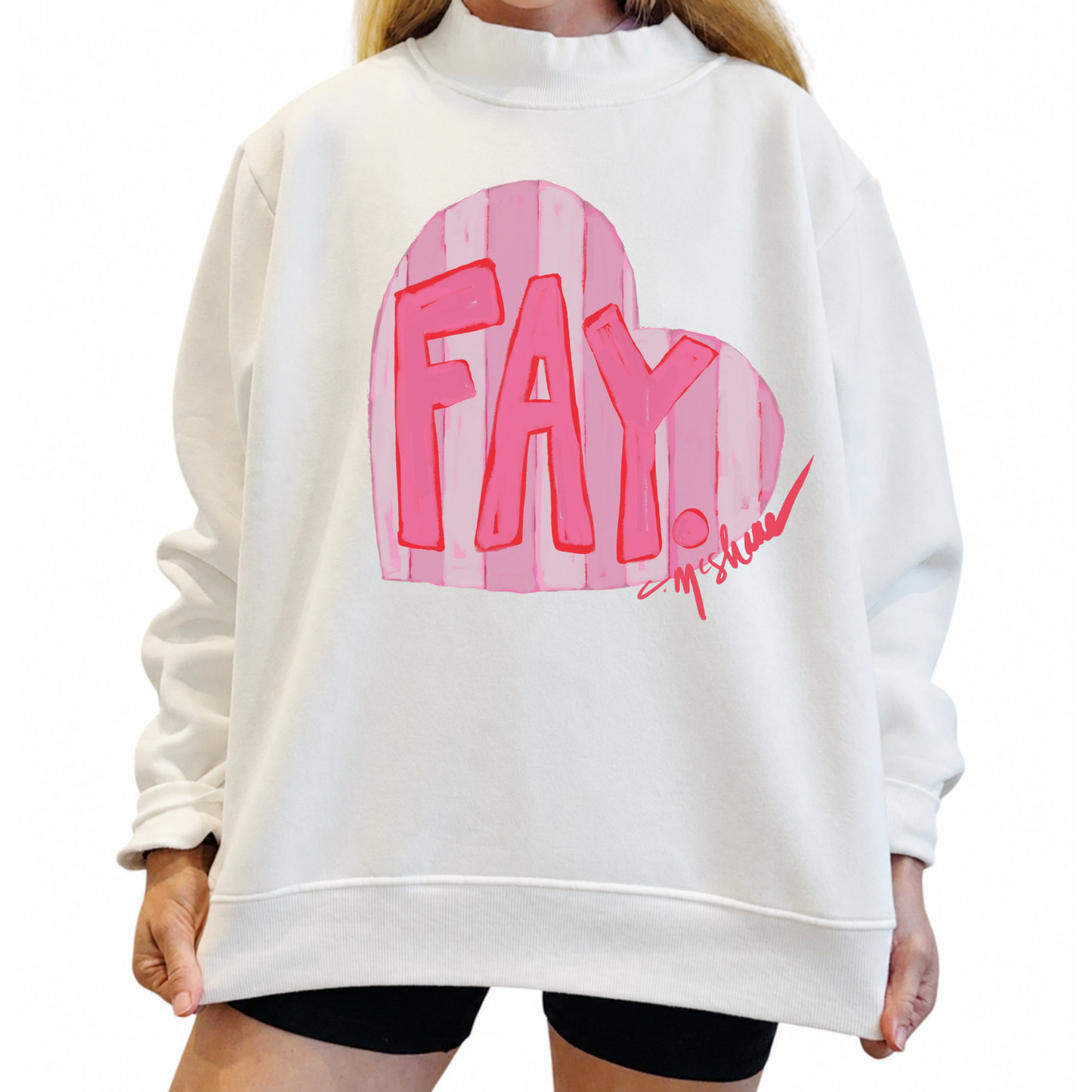 "FAY Love" Mock Neck (One Size)