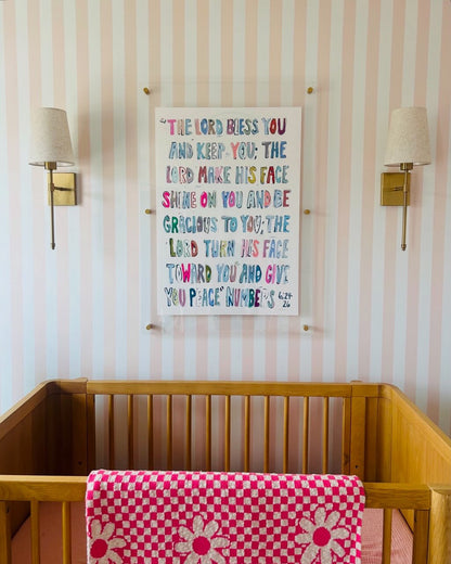 Numbers 6: 24-26 PINKS on paper