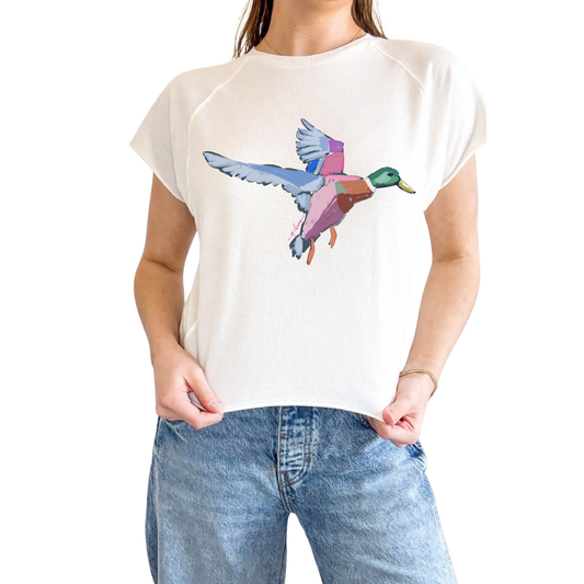 "Take Flight Pinks" Mallard Duck Edgy-Short Sleeve Shirt