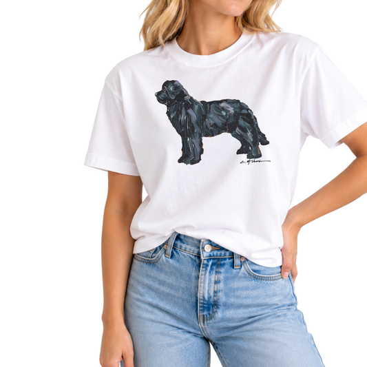 "Black Newfoundland" Dog Comfort Color Art-T-shirt