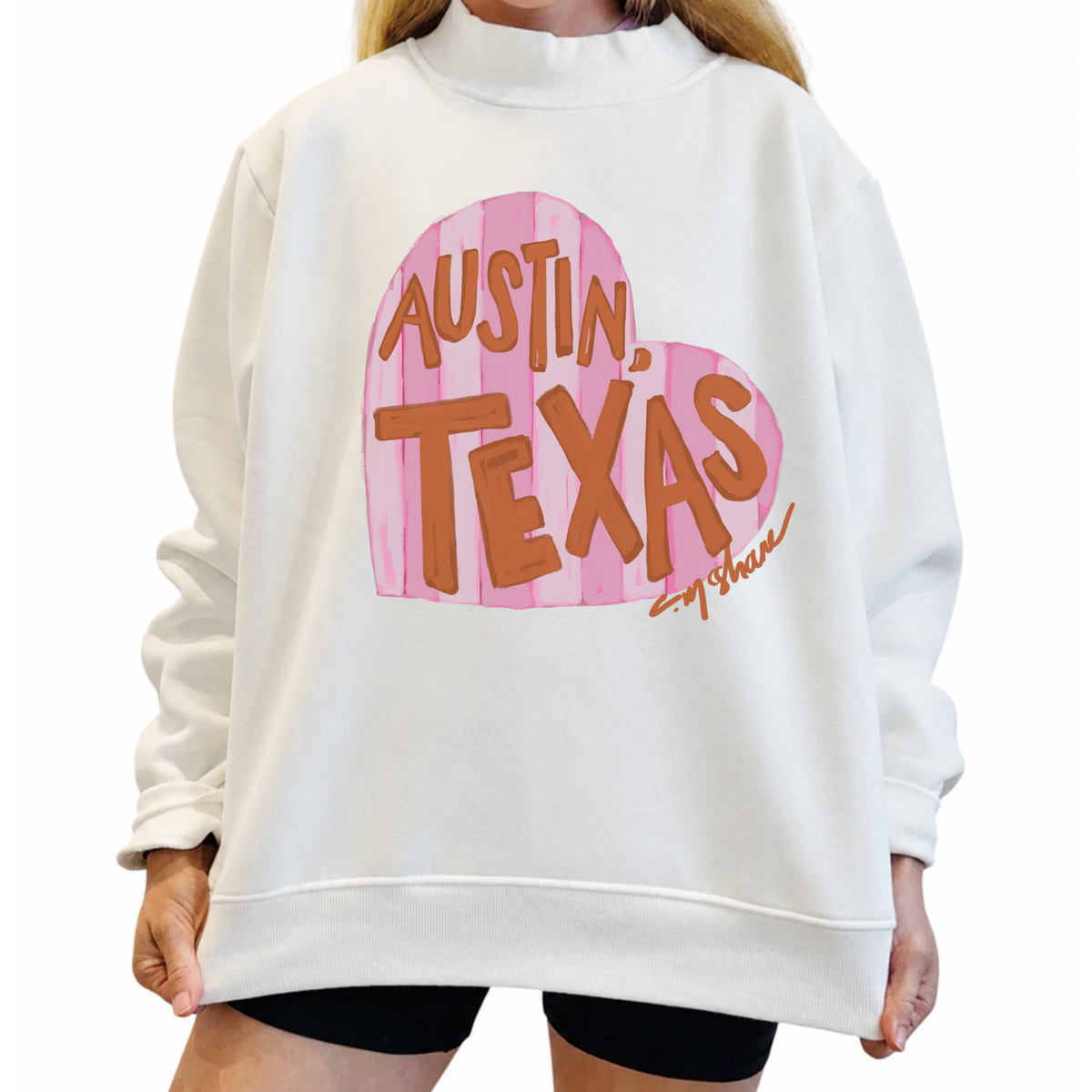 "Austin Love" Mock Neck (One Size)
