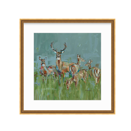 The Gathering Deer Fine Art Print