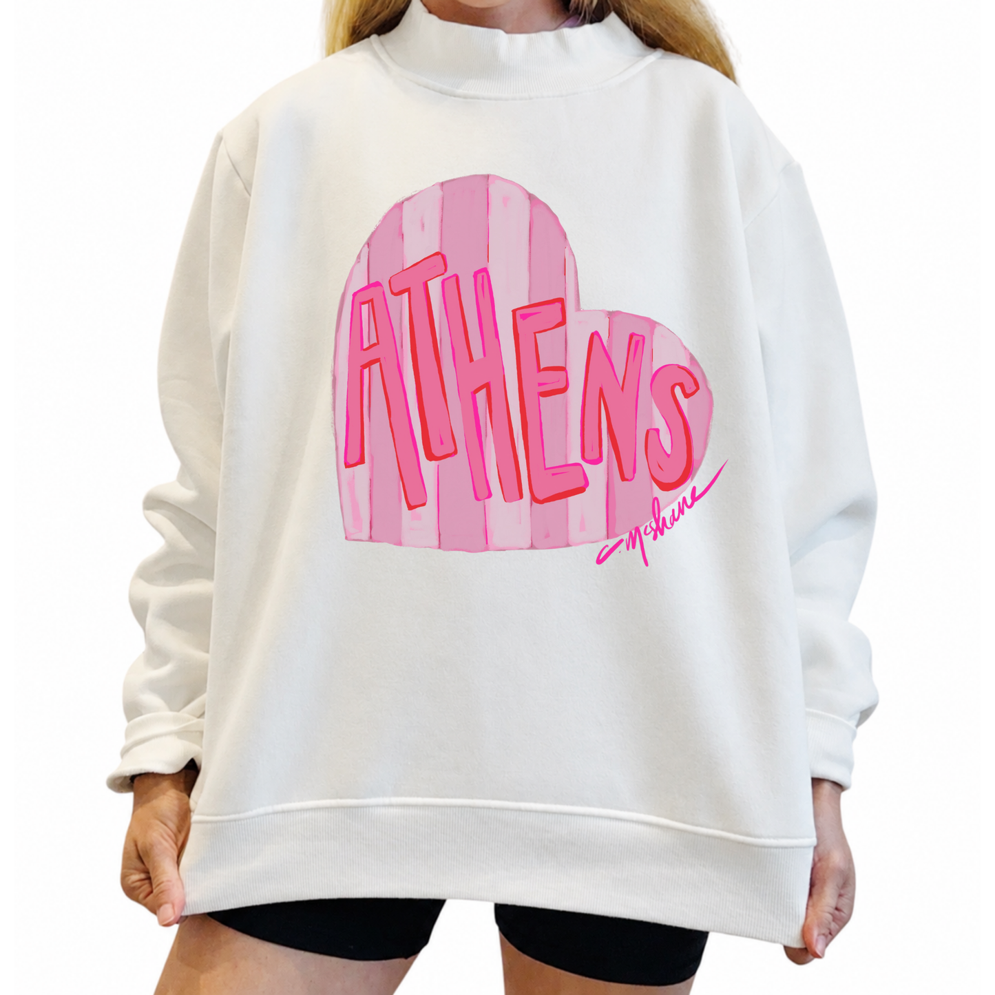 "Athens Love" Mock Neck (One Size)