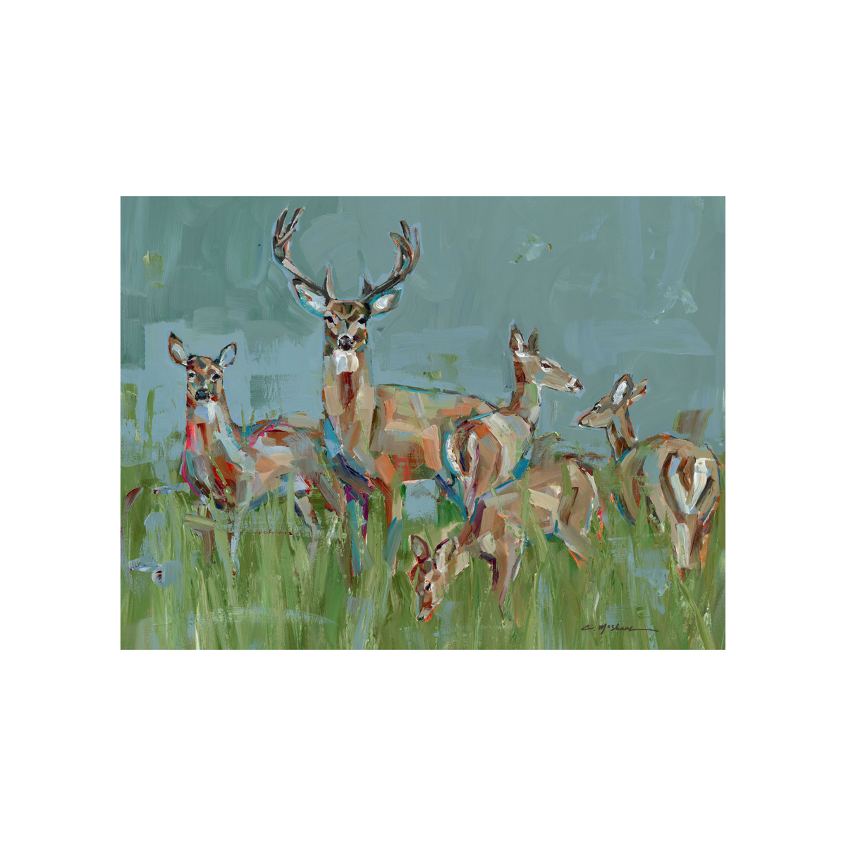 The Gathering Deer Fine Art Print