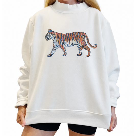 "Tiger Blues Side" Mock Neck (One Size)
