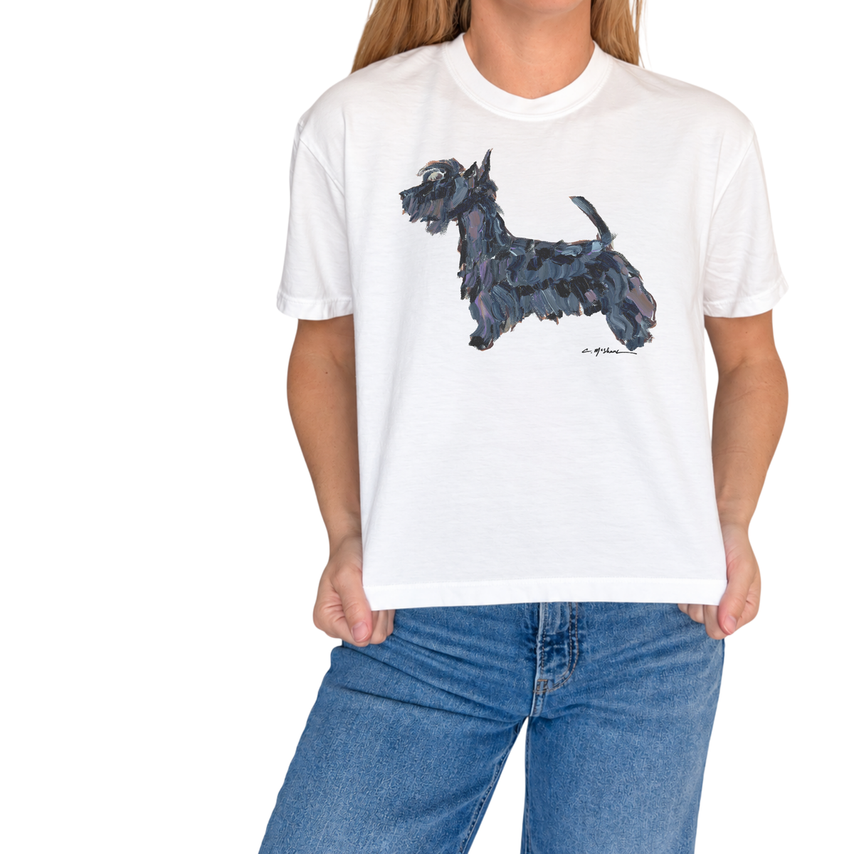 "Scottie Scottish Terrier" Dog Comfort Color Art-T-shirt