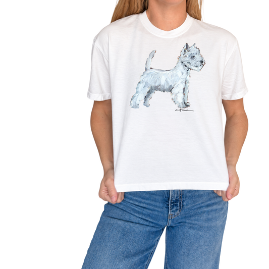 "Westie Westland Terrier" Dog Comfort Color Art-T-shirt