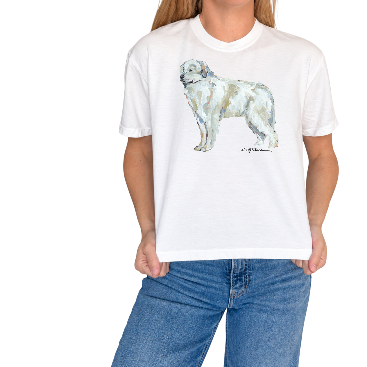 "Great Pyrenees" Dog Comfort Color Art-T-shirt