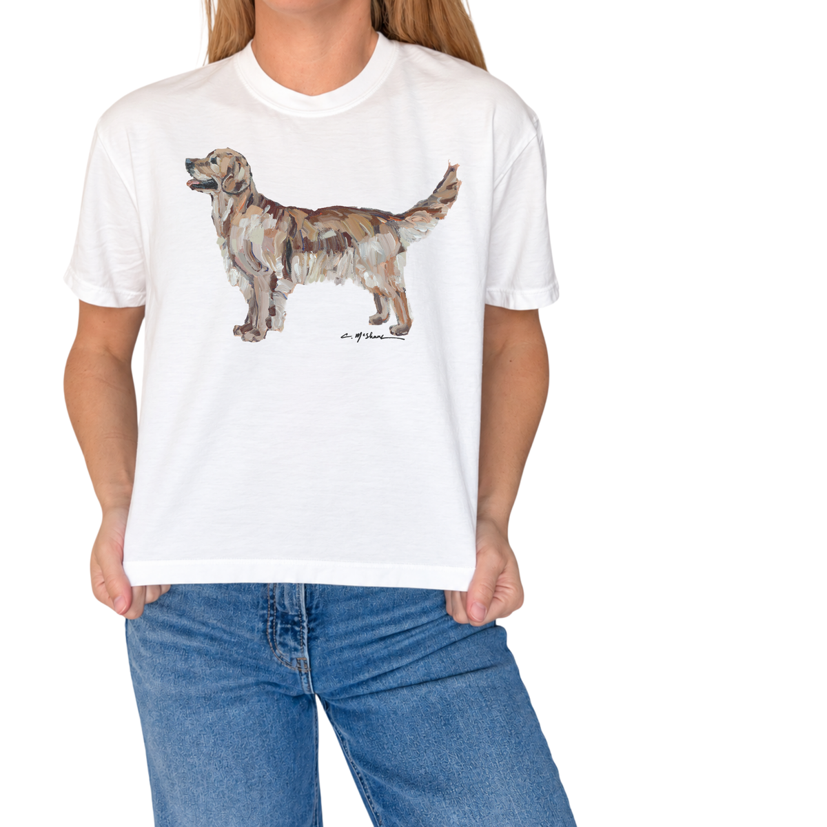 "Dark Golden Retriever" Dog Comfort Color Art-T-shirt