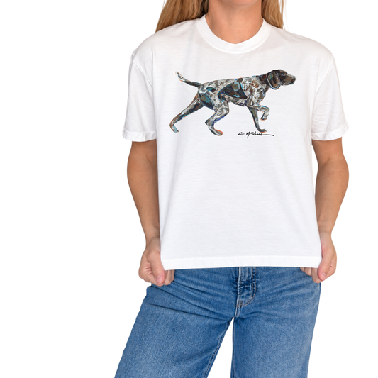 "German Shorthair Pointer Pointing GSP" Dog Comfort Color Art-T-shirt