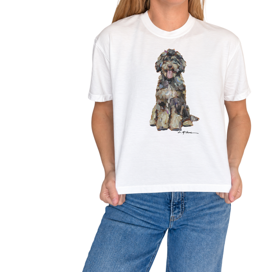"Chocolate Bernedoodle" Dog Comfort Color Art-T-shirt