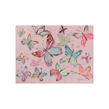 Pink Butterfly Painting