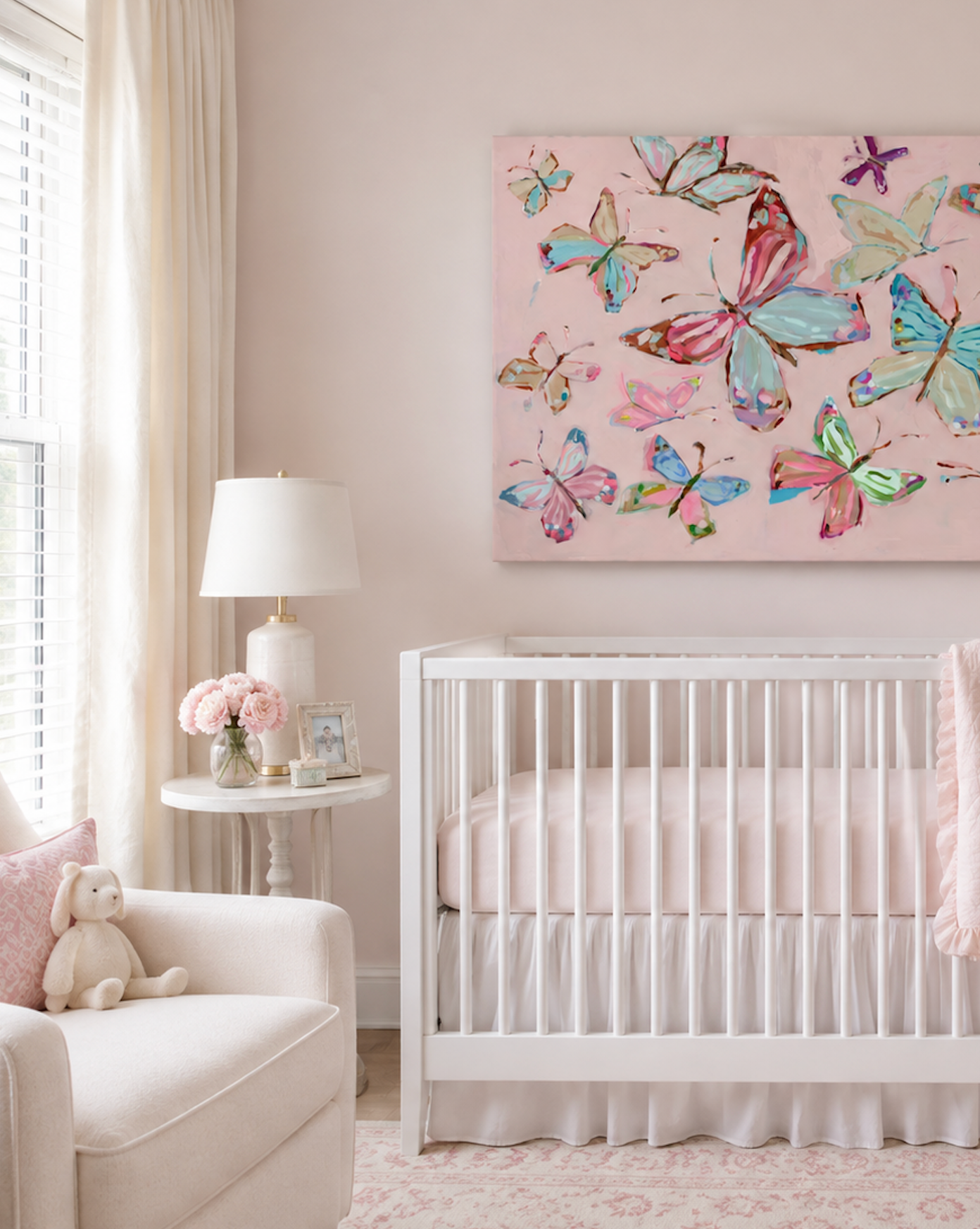 "Blushing Wing" Butterflies on canvas
