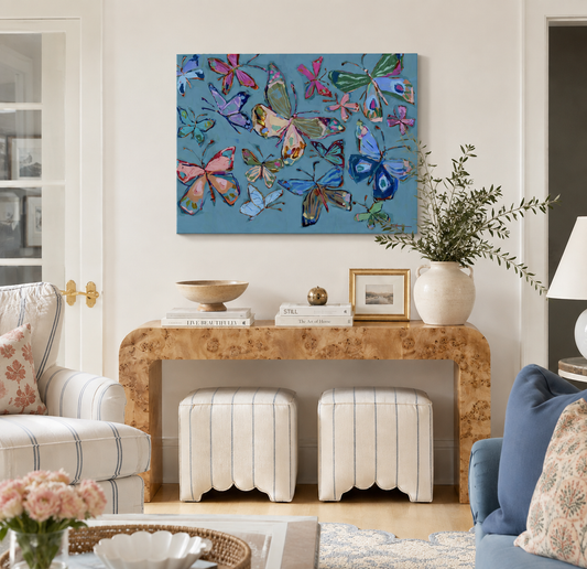 "Becoming Butterflies" on canvas
