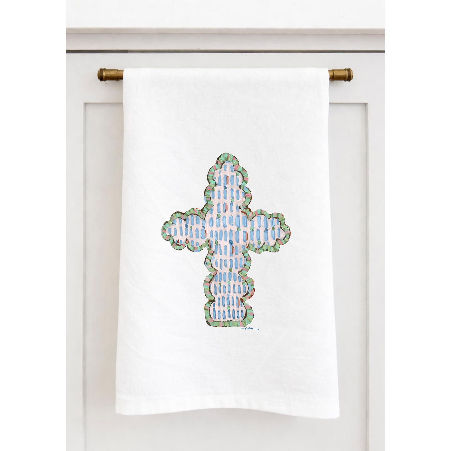 "Faithful Cross" Tea Towel