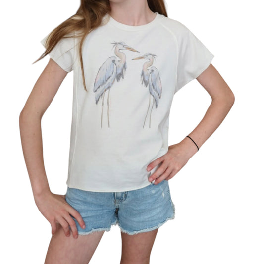 "Blue Heron" Youth Art-T-shirt