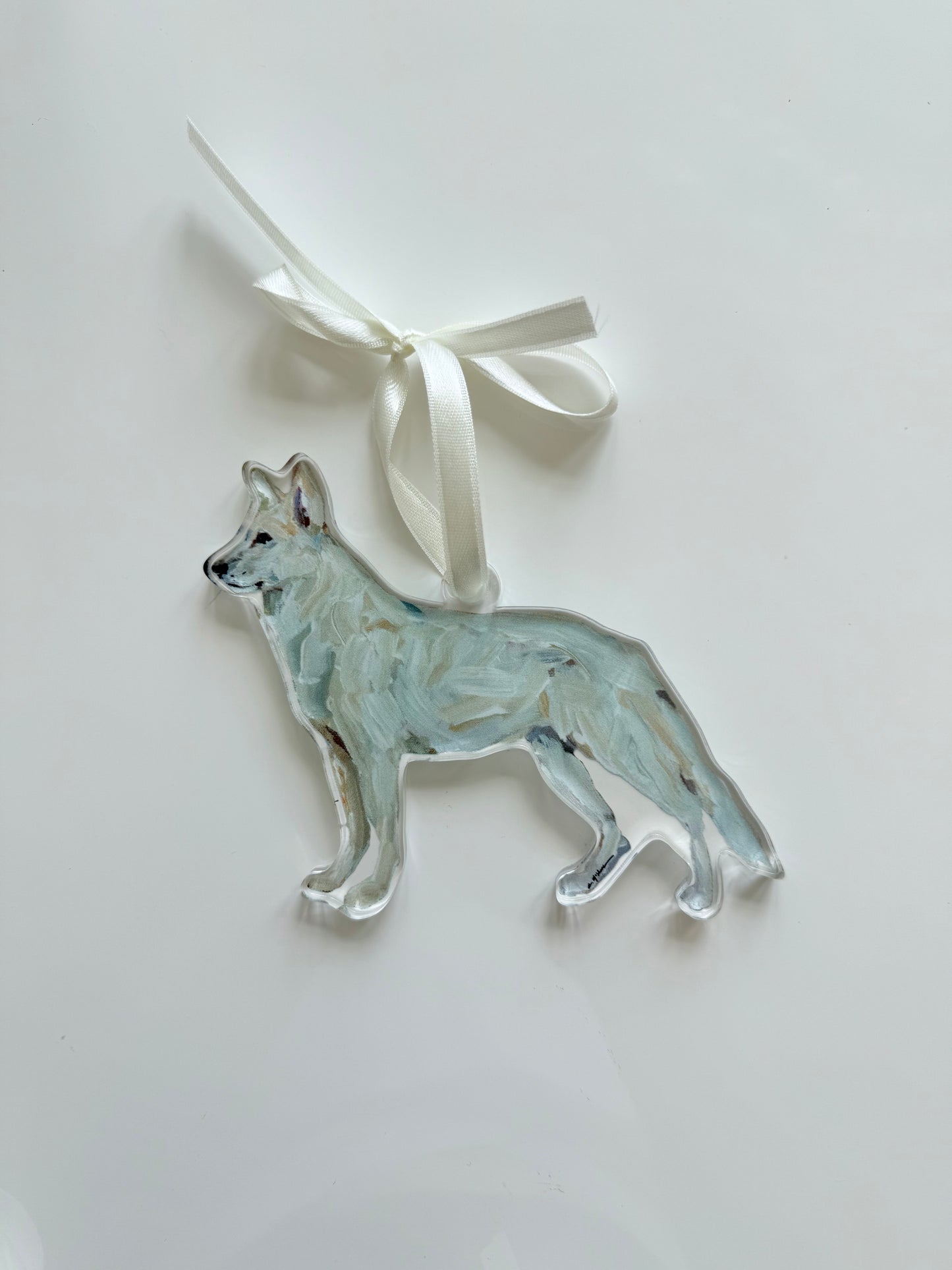German Shepherd white (Ornament)