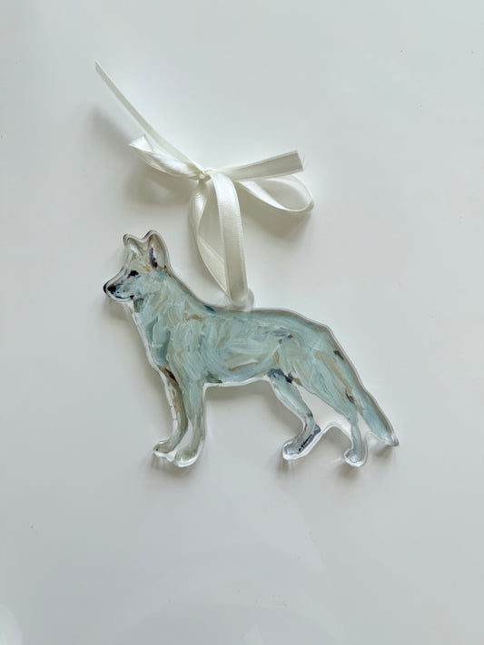 German Shepherd white (Ornament)