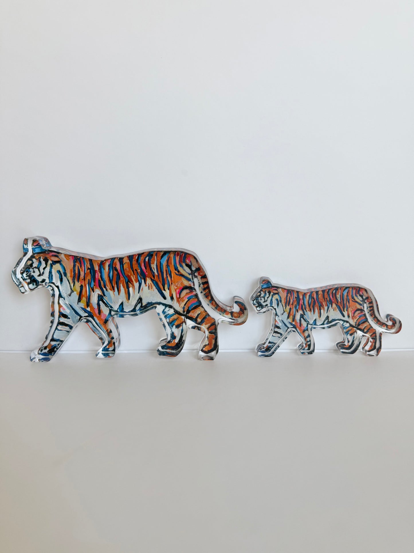 "Tiger Blues Standing" acrylic shelfie