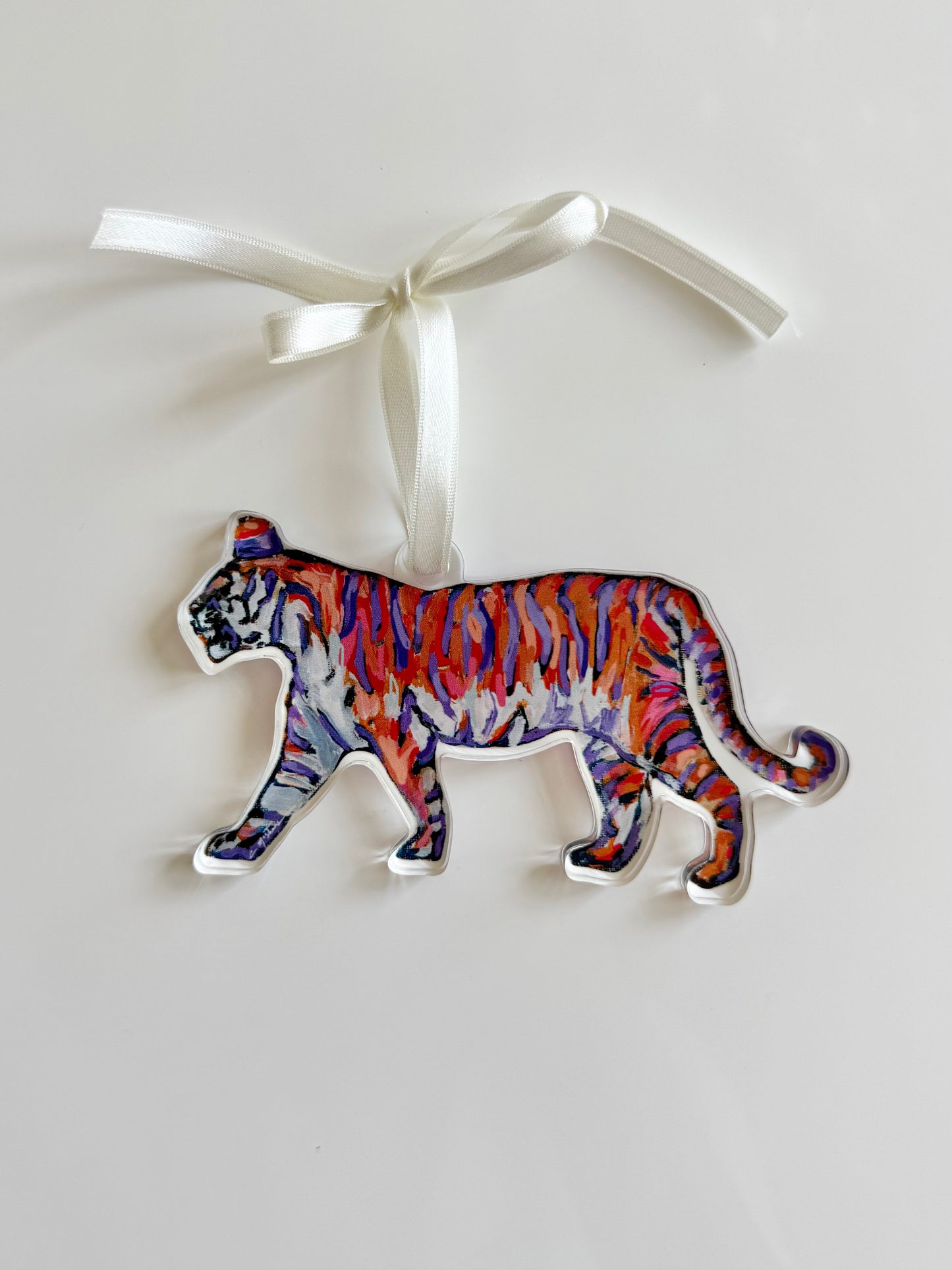 Tiger Purple & Orange Standing (Ornament)