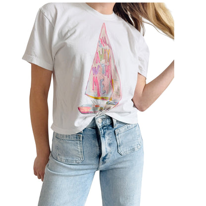 Sail Away With Me" Comfort Color Art-T-shirt