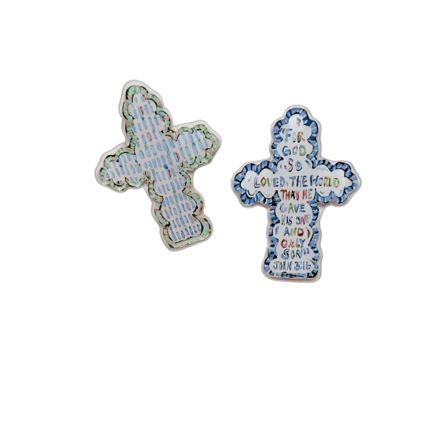 Faithful Cross Acrylic Magnets | Interchangeable Tabletop & Refrigerator Magnet