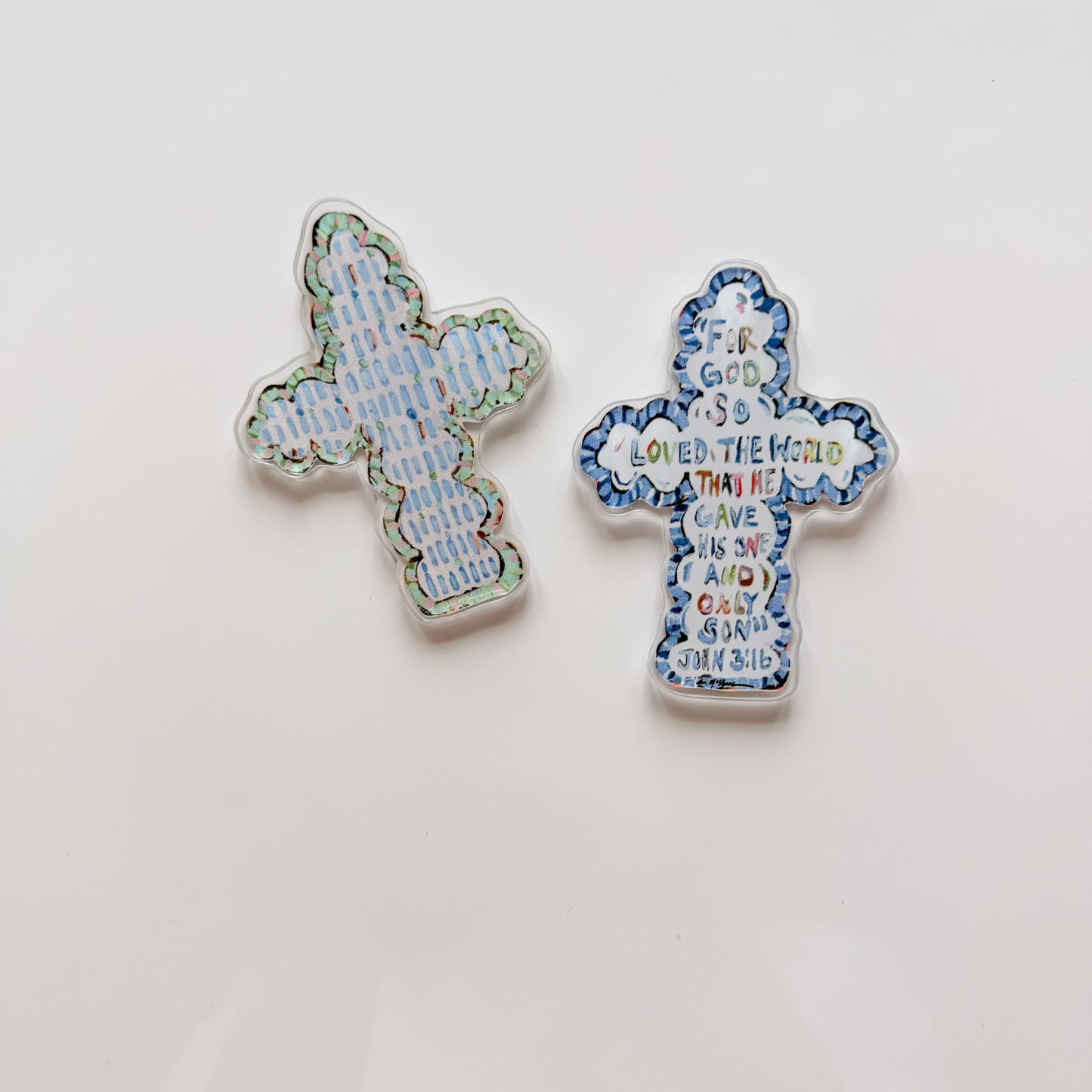 "Faithful Cross" acrylic magnets