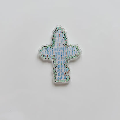 "Faithful Cross" acrylic magnets